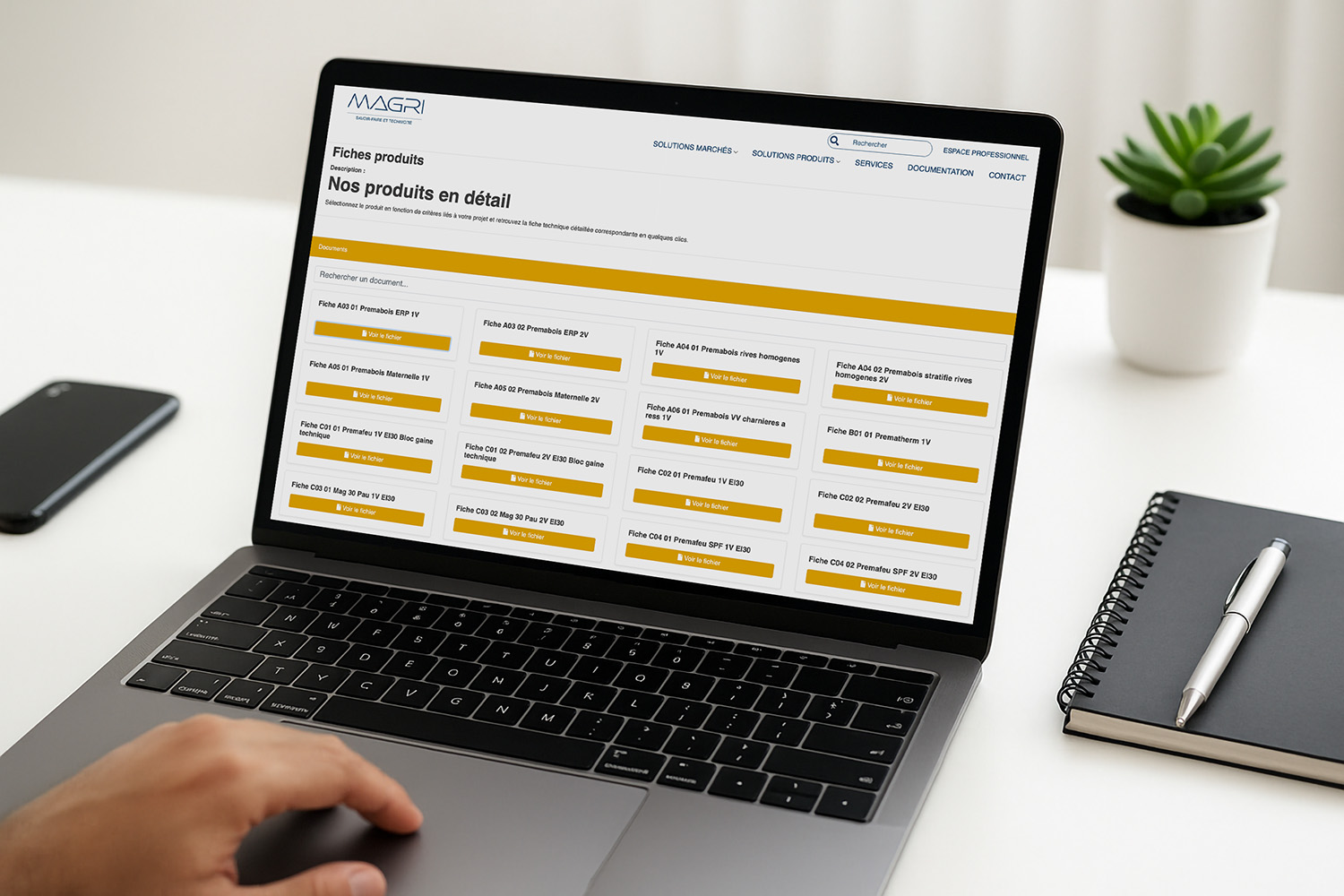 Fiches produits